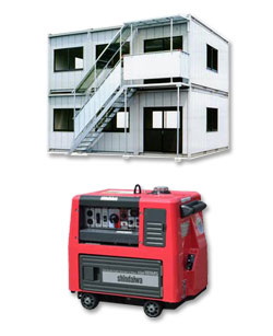 ユニットハウス、仮設トイレ、安全 仮設 保安用品、敷鉄板 プラ敷、生活家電、イベント小物